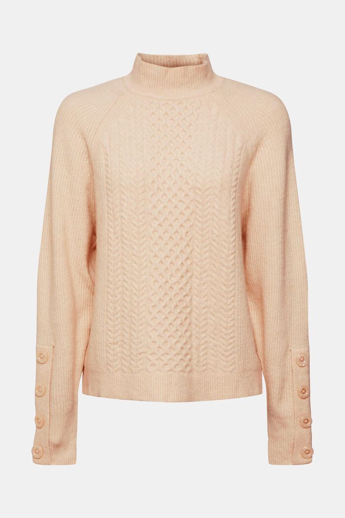 Mit Wolle: Zopfstrick-Pullover