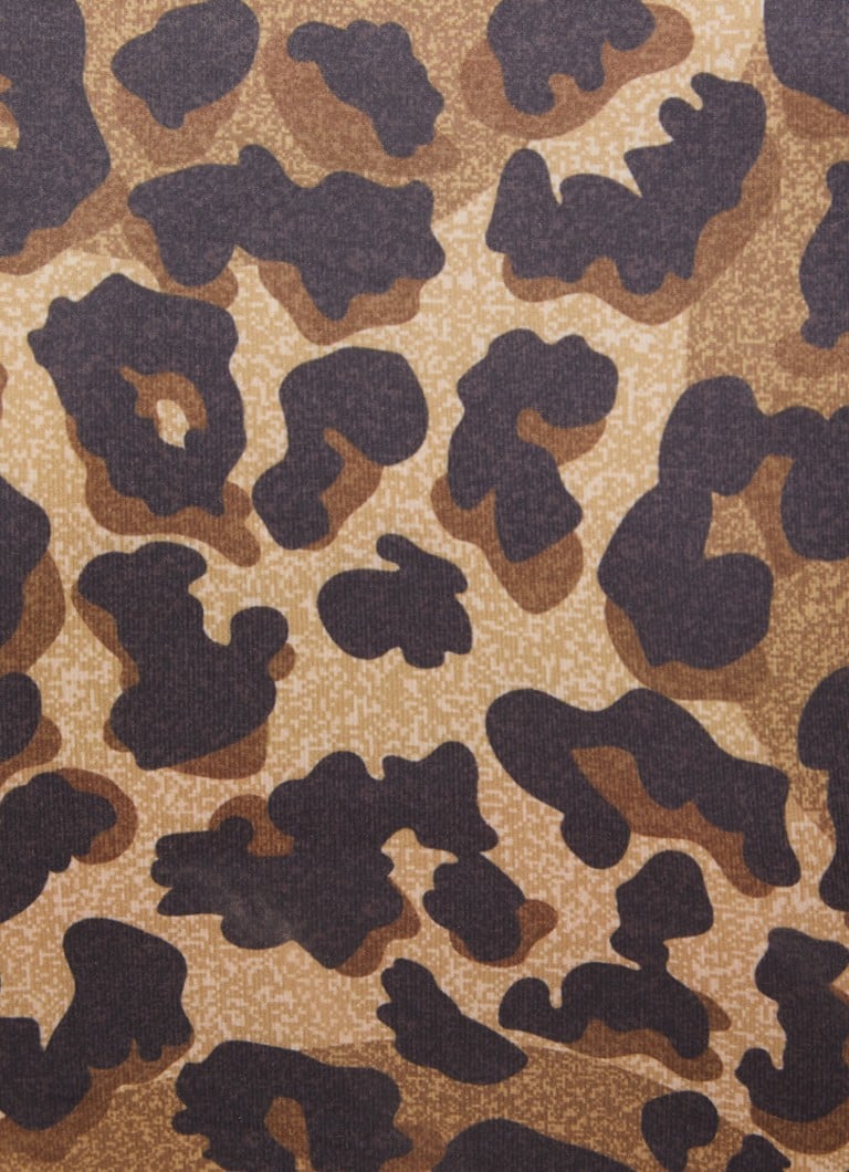 Leggings Rebel Leopard coloridas de cintura alta e modelagem flare com estampa de leopardo.