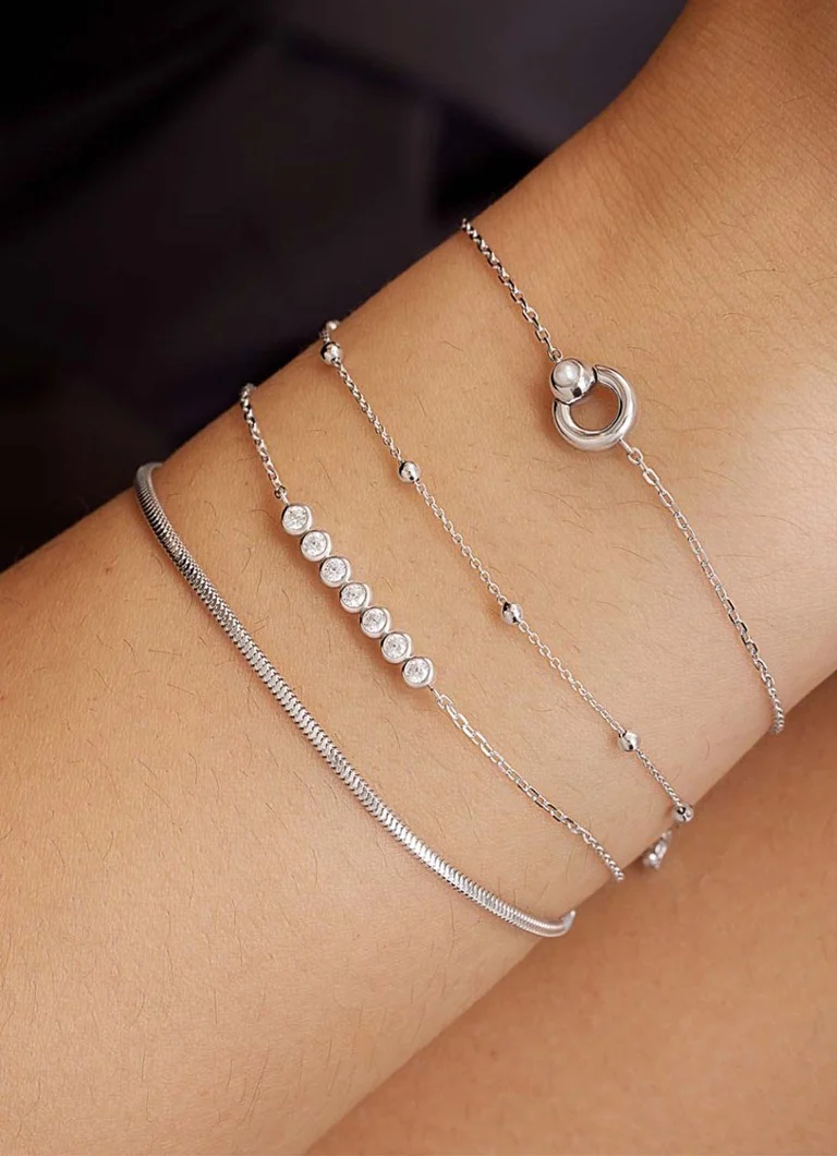 Ania Haie Beaded bracelet M of silver