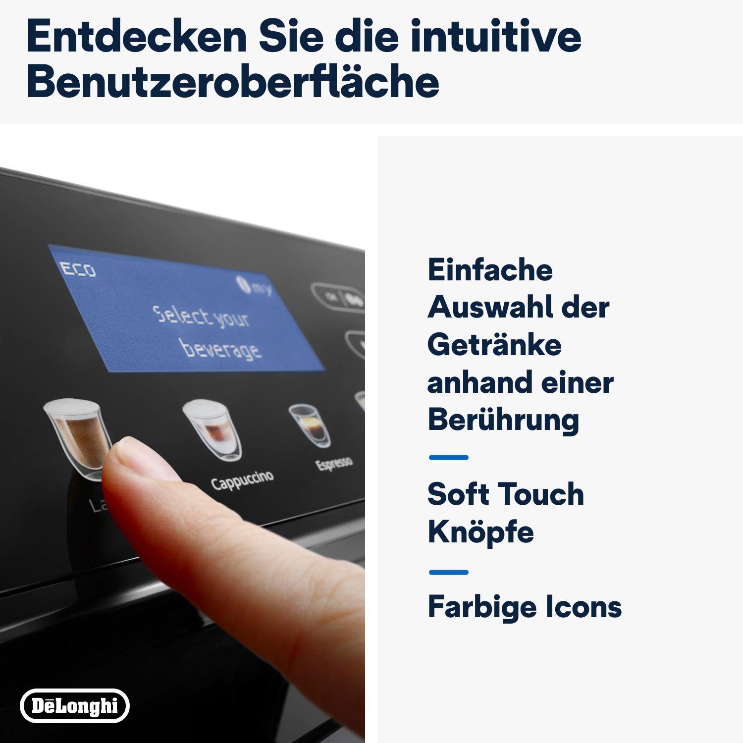 De'Longhi Kaffeevollautomat ECAM 46.860.B Eletta Evo, schwarz, inkl. Pflegeset im Wert von € 31,99 UVP