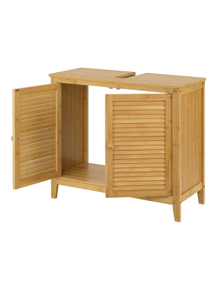 en.casa Unterschrank Värmdö Bambus in Beige (H)60cm (B)67cm (T)30cm günstig kaufen onesize
