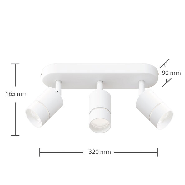 Smarter LED-Deckenstrahler Nalo, 3er Spot