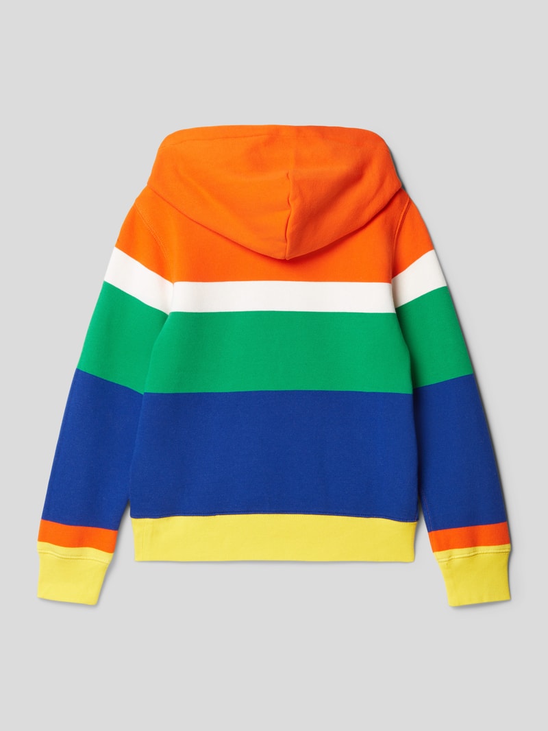 Hoodie mit Streifenmuster in orange