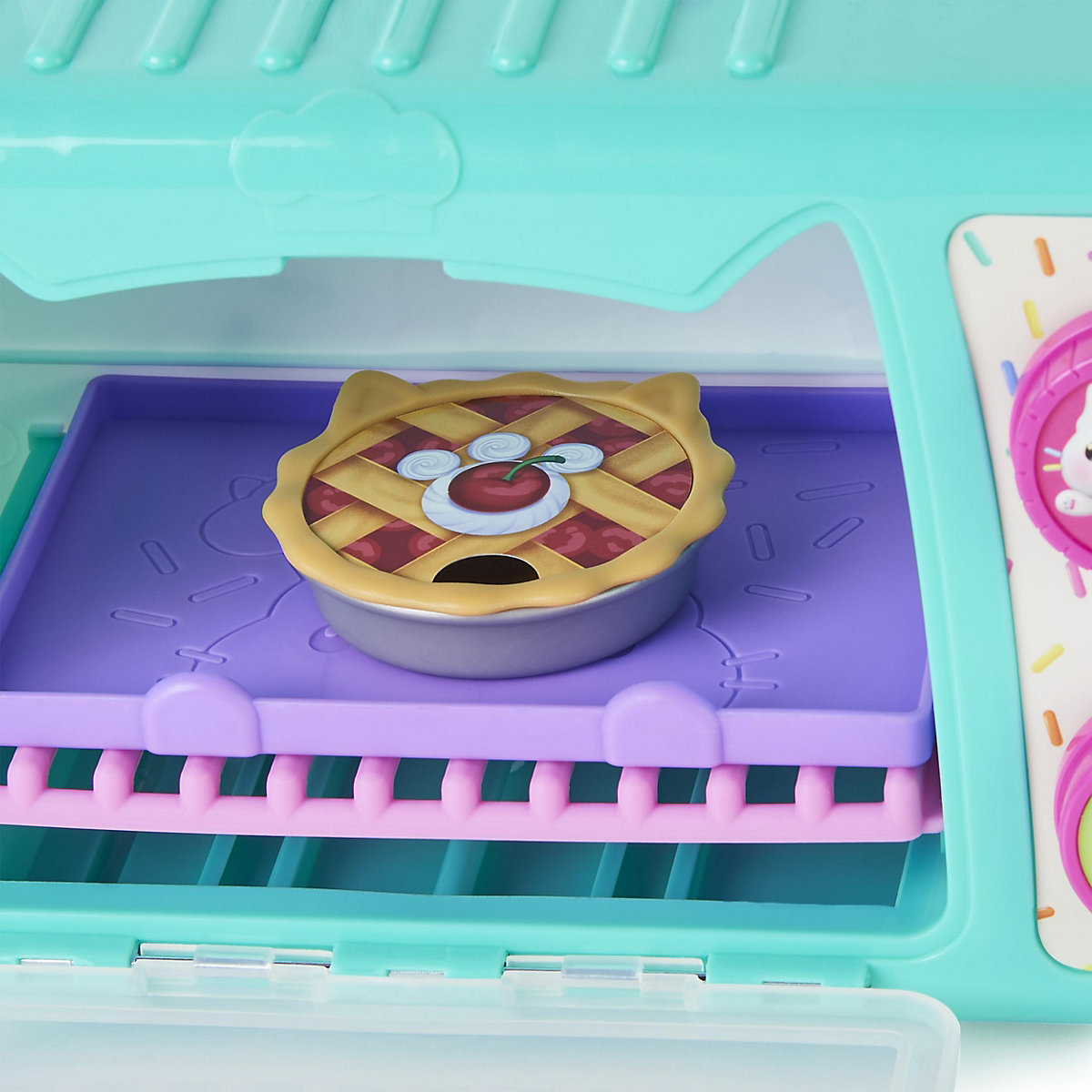 Gabby‘s Dollhouse, Bäckerei mit 'Cakey'-Ofen, Küchenspielzeug mit Licht- und Geräuscheffekten, Zubehörteile für Spielzeugküchen und Spielzeuglebensmittel, Kinderspielzeug