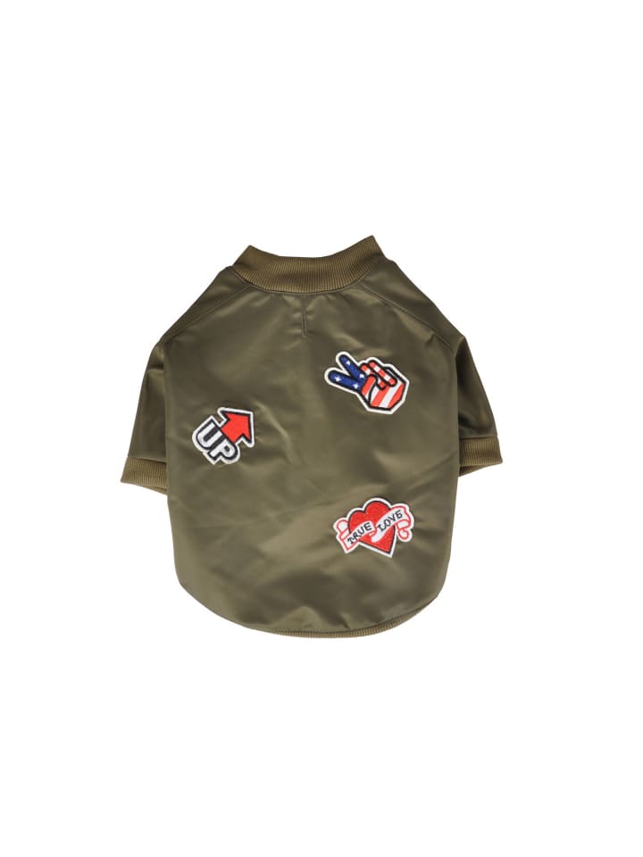 dynamic24 Design Hunde Jacke Bomberjacke in Grün günstig kaufen 35