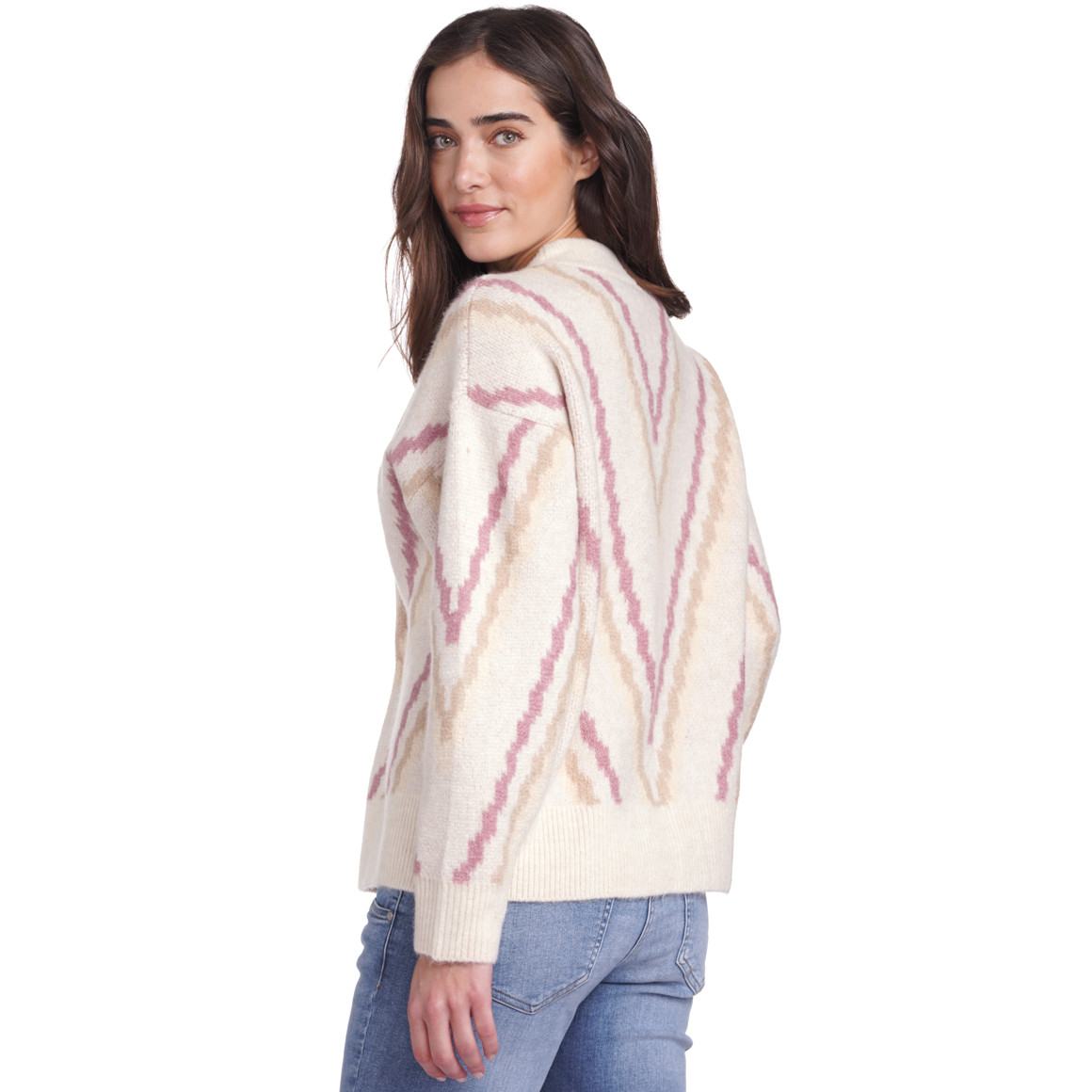 Damen Strickpullover mit Jacquard-Muster