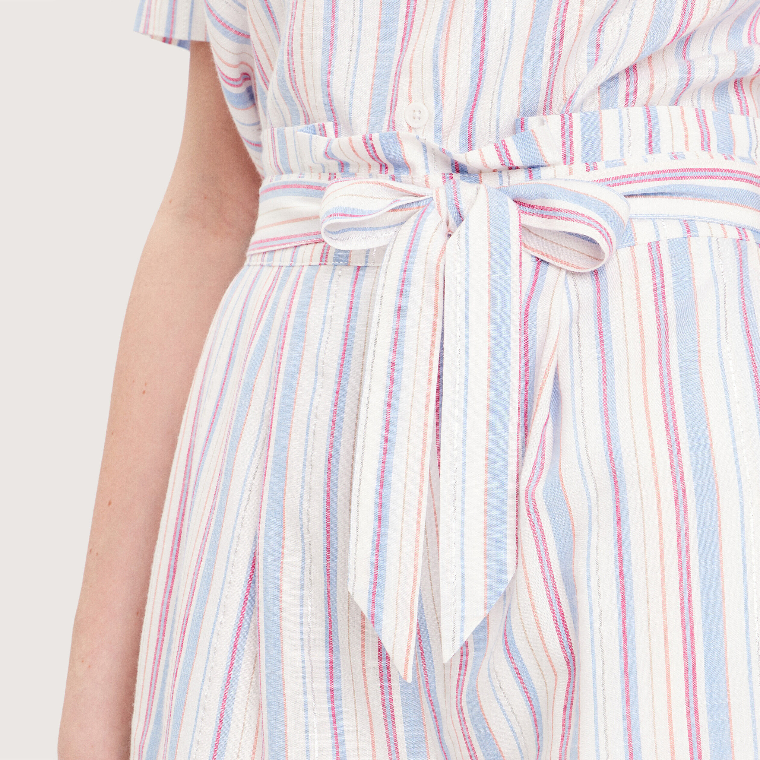 Short avec ceinture à nouer blanc femme | Cache Cache