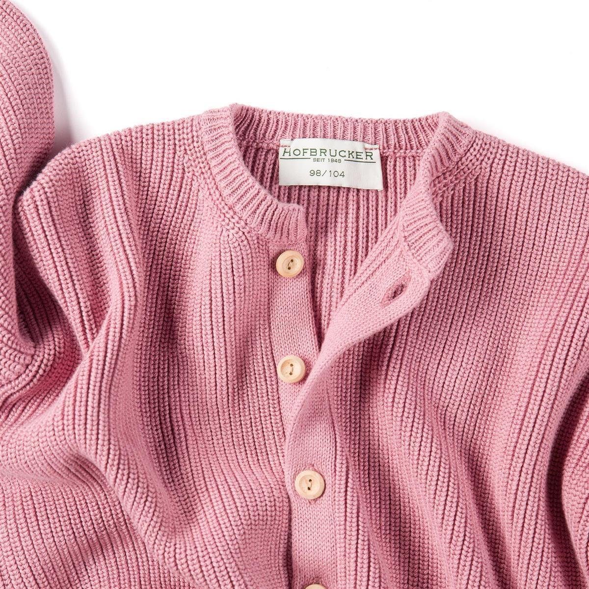 Hofbrucker seit 1948 Strickjacke Oversize Baby Strickjacke Altrosa (1-tlg)