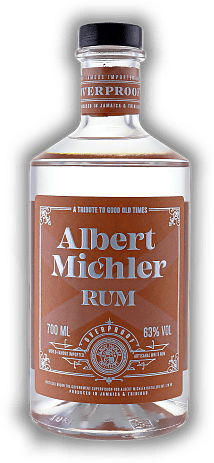 Albert Michler Jamaica & Trinidad Artisanal White Overproof Rum 63% Albert Michler Jamaica & Trinidad Artisanal White Overproof Rum 63% Durch eine kurzzeitige Lagerung im Eichenfass entsteht sein charakteristisches Aromenprofil. 0,7	 Liter - Vol 63%