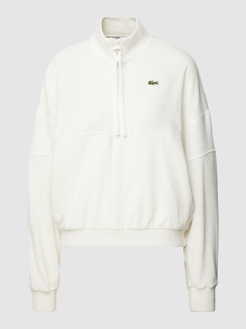 Sweatshirt mit Label-Patch in offwhite