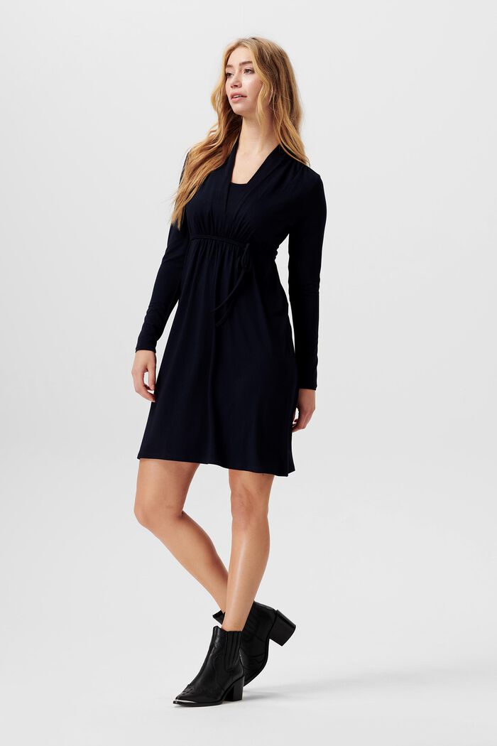 Jerseykleid mit V-Ausschnitt und Stillfunktion