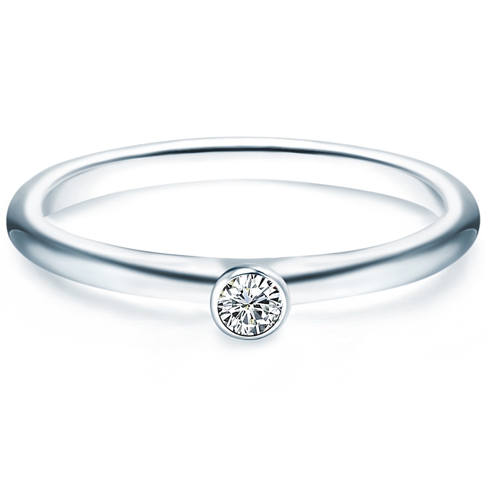 Trilani Bague en argent Argent sterling Oxyde de zirconium (CZ) en Argent Bague