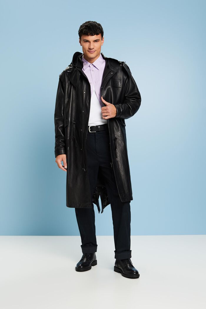 Multifunktionaler Parka aus Leder