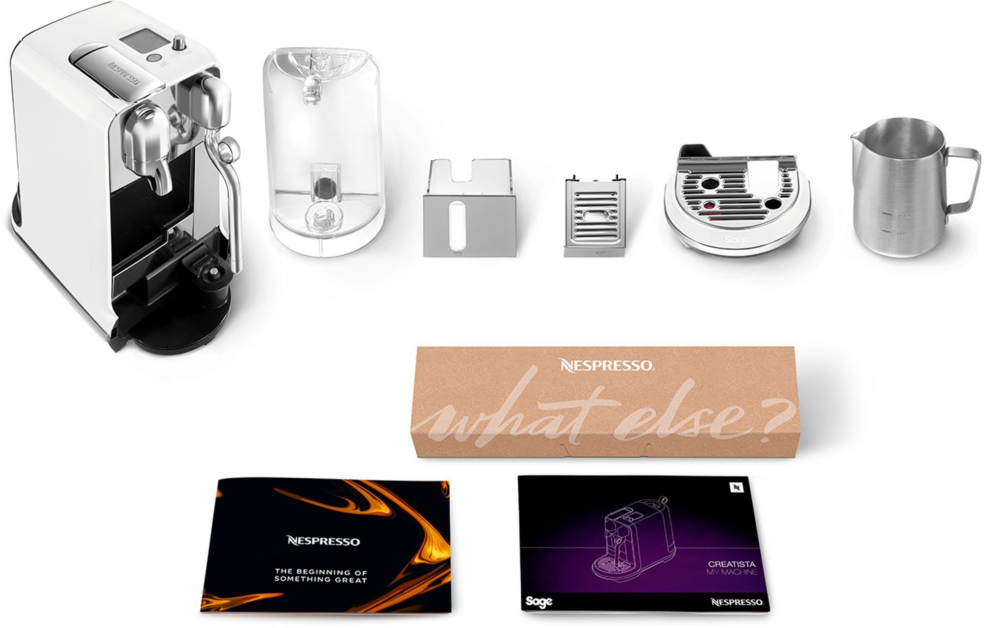 Nespresso Kapselmaschine Creatista Plus SNE800SST, inkl. Willkommenspaket mit 14 Kapseln + Edelstahl-Milchkanne