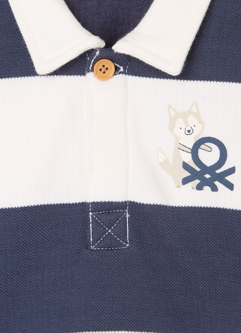 Benetton Polo majica od pike pamuka s prugastim printom