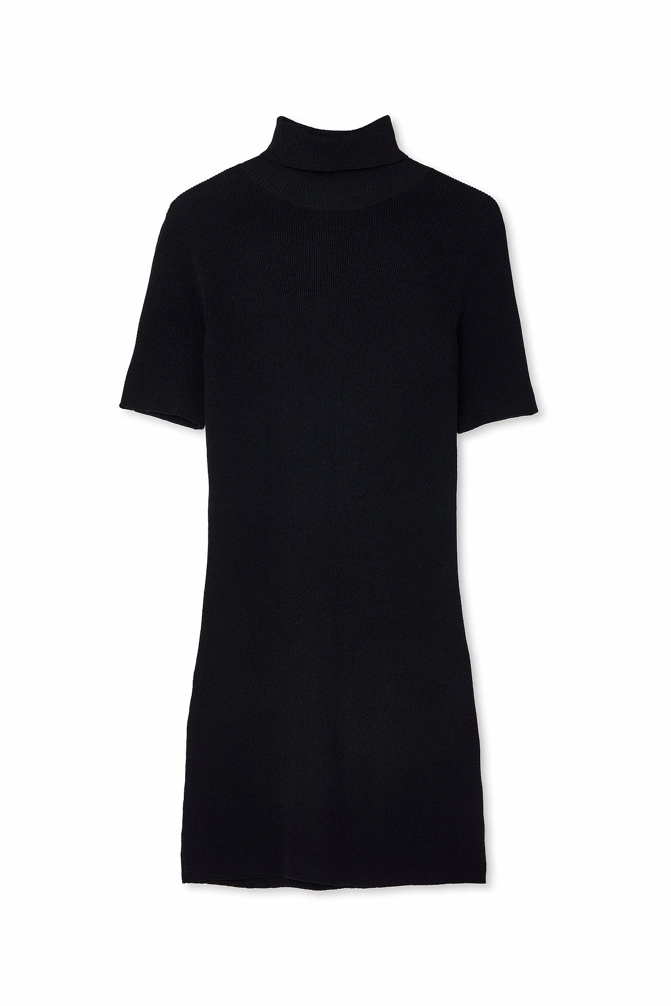 Minikleid aus Feinstrick mit Rollkragen