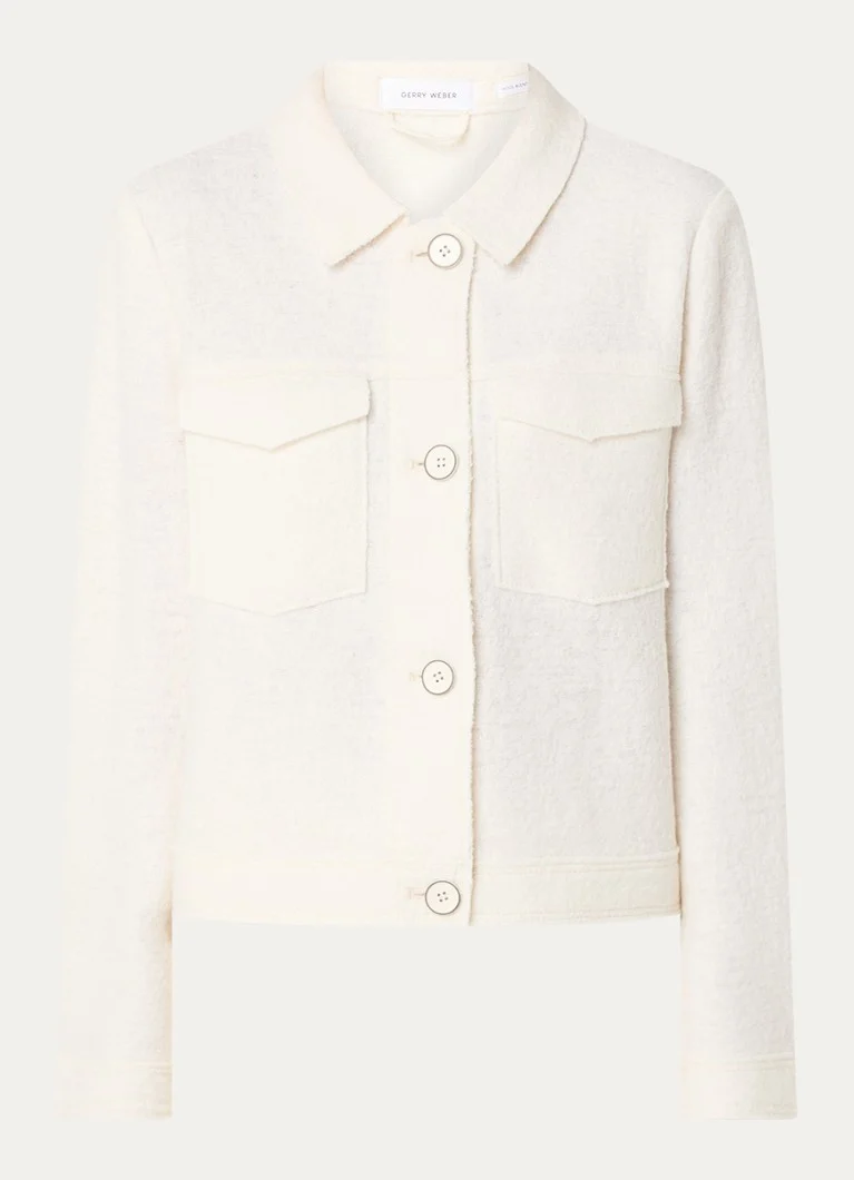 Jachetă-cămașă din amestec de lână cu buzunare la piept, de la Gerry Weber.