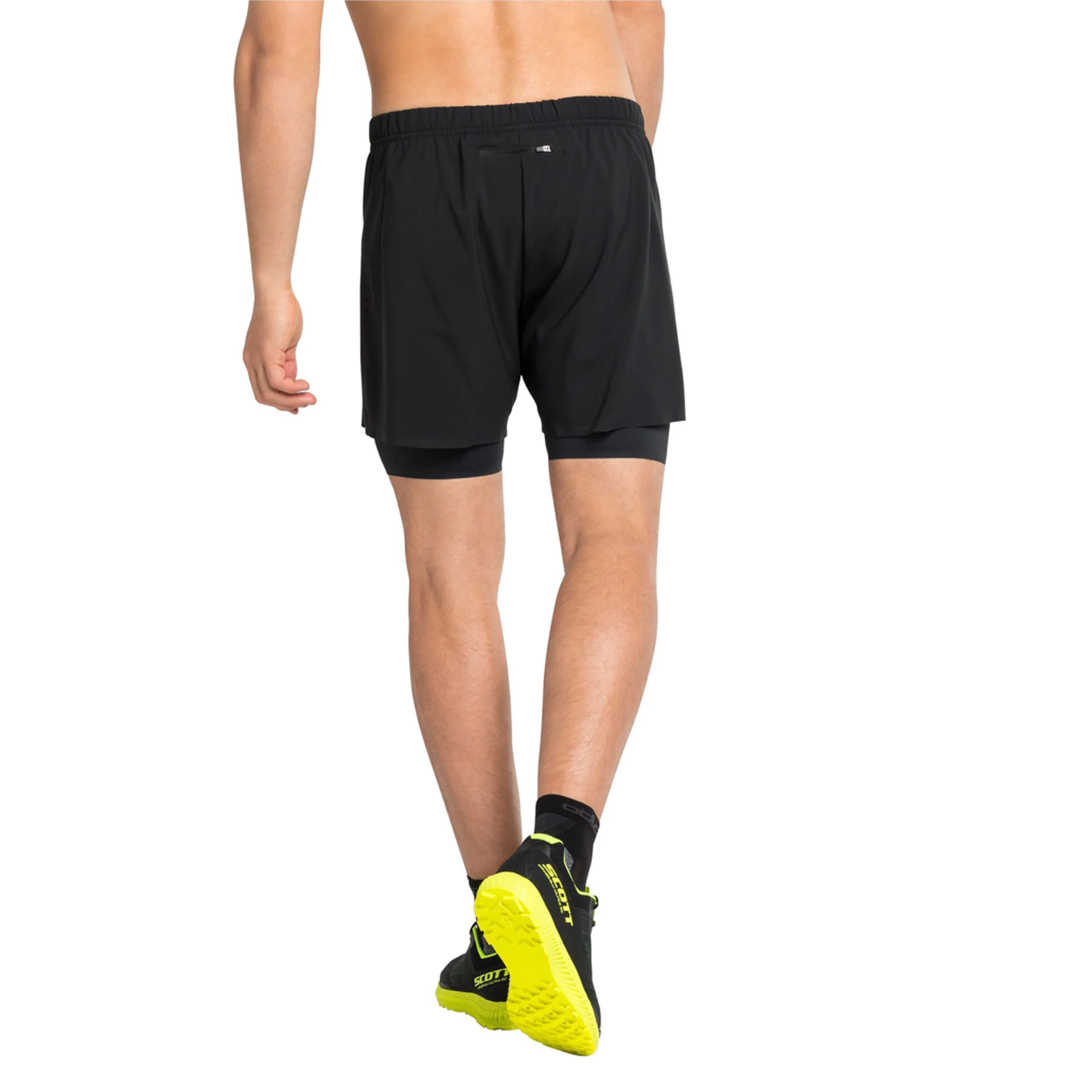 2in1 5in Shorts Herren - Schwarz