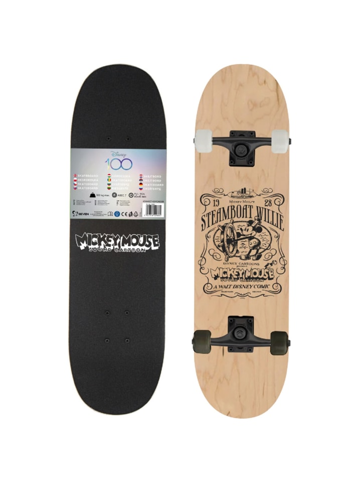 Disney Mickey Mouse Disney Skateboard Perfekt für Gehwege & Parks 79x20x12 cm in Schwarz günstig kaufen 79