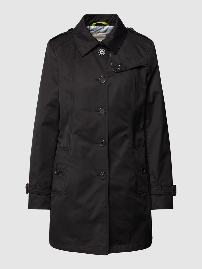 Jacke mit seitlichen Eingrifftaschen in schwarz