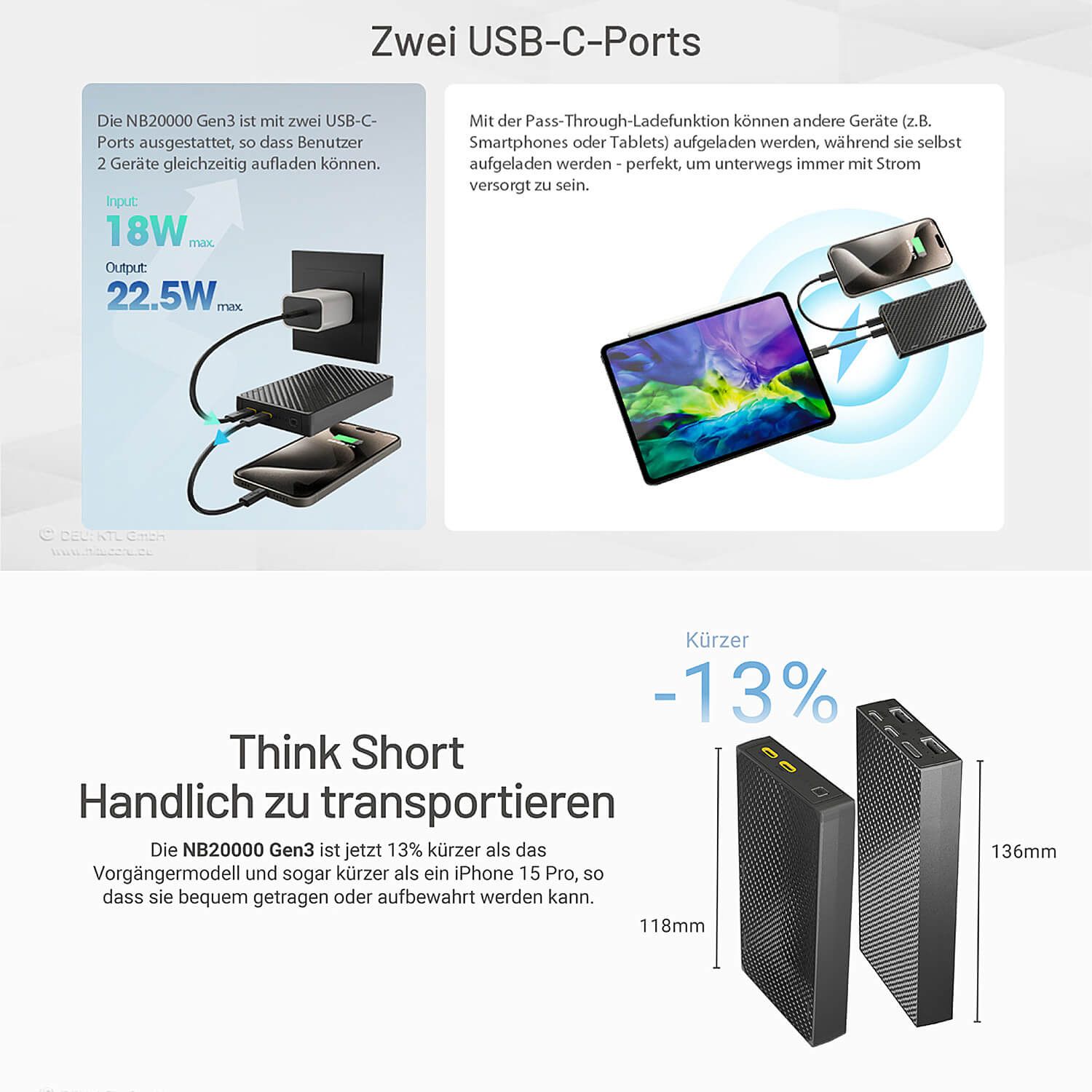 Powerbank NB20000 Gen3 - 20000mAh