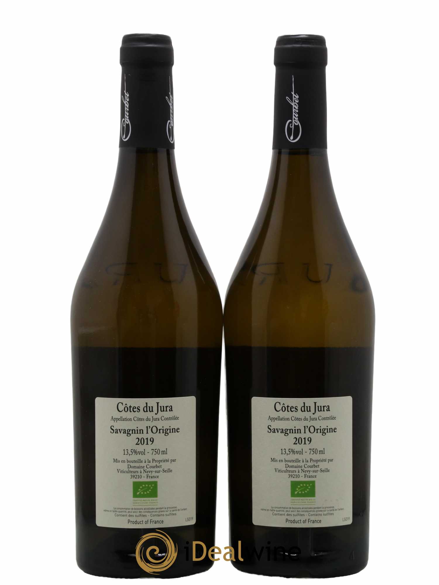 Côtes du Jura Savagnin L'Origine Domaine Courbet 2019 - Lot de 2 Bouteilles