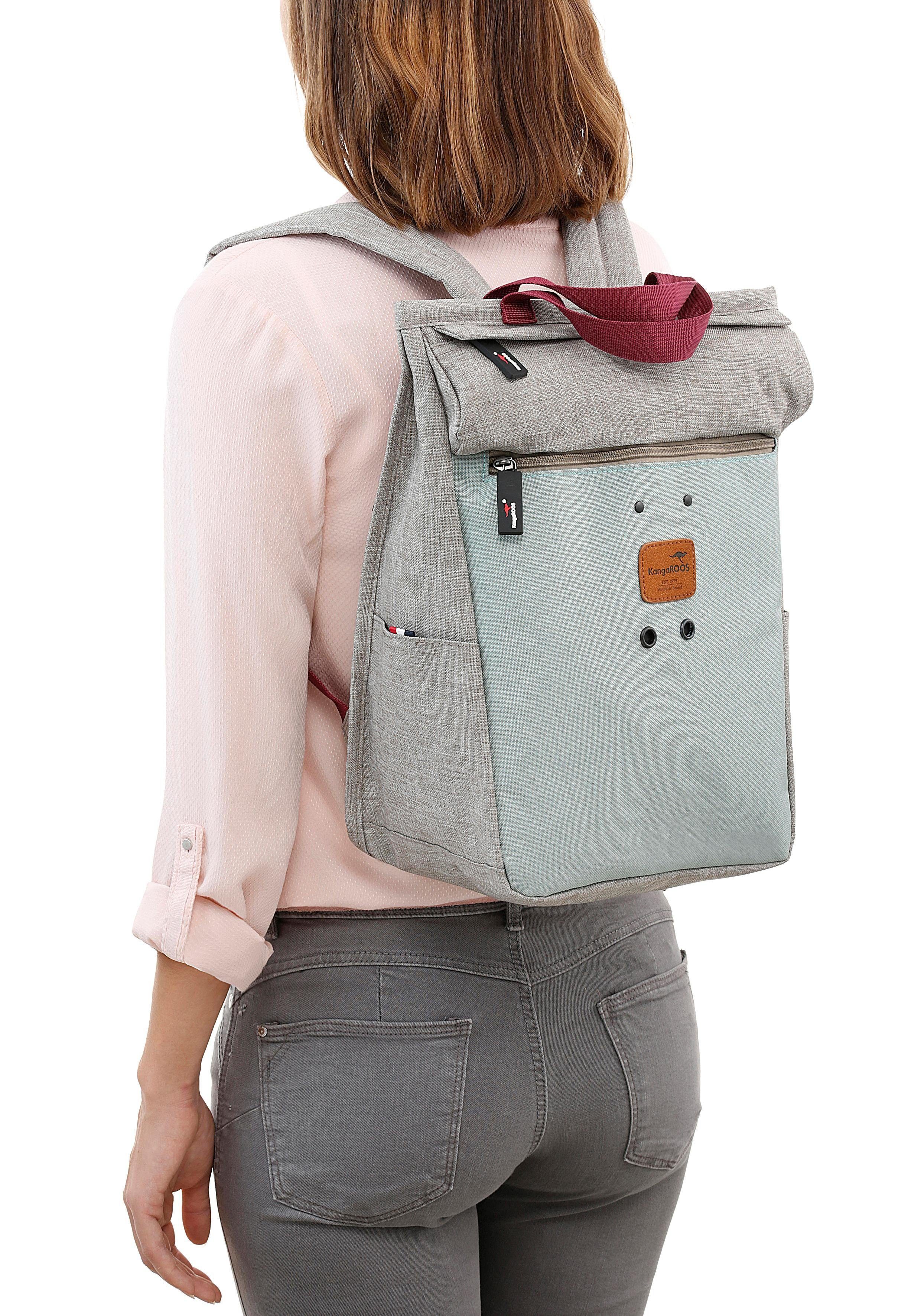 KangaROOS Cityrucksack, kann auch als Tasche getragen werden