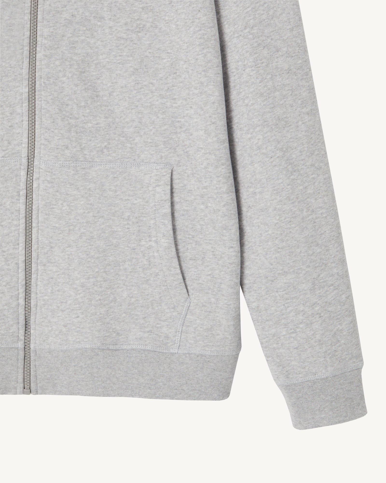 Sweat à capuche homme en coton biologique Gris chiné Mexico