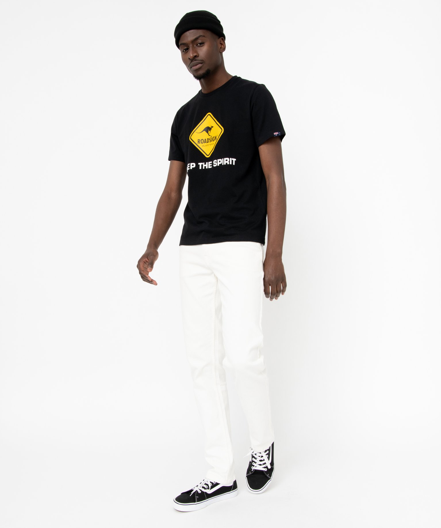 Tee-shirt à manches courtes imprimé homme - Roadsign noir | GEMO