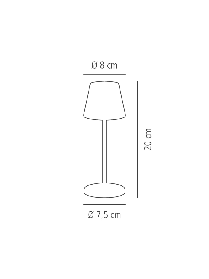 APS Tischleuchte Merle Micro in Schwarz, Ø 8 cm , Metall günstig kaufen onesize
