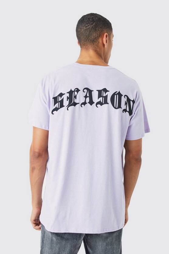 Oversize T-Shirt mit Gothic Season Print