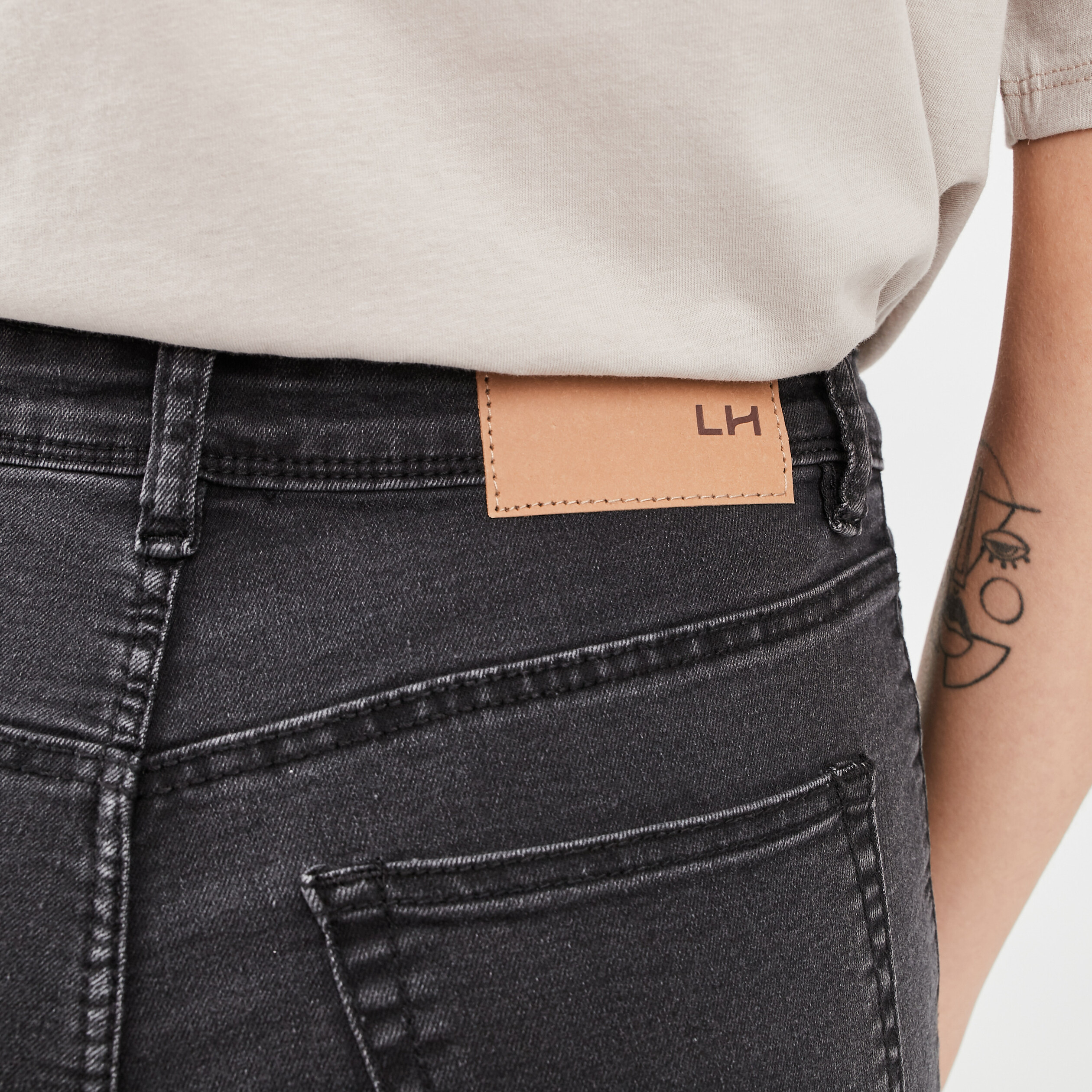 Jeans skinny 7 8ème denim noir femme | La Halle