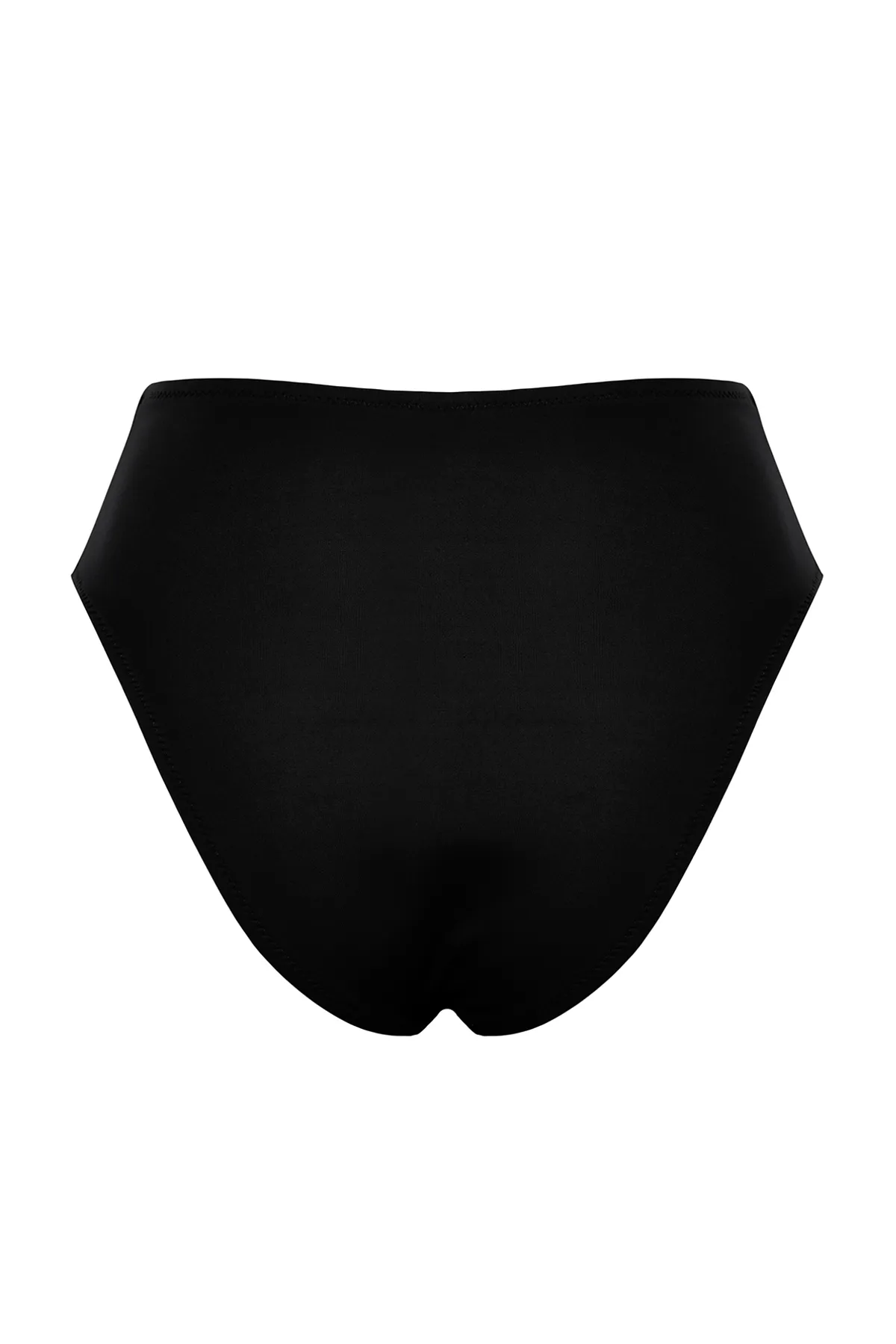 Trendyol Collection  Schwarze, geknotete, reguläre Bikinihose mit hoher Taille TBESS24BA00005