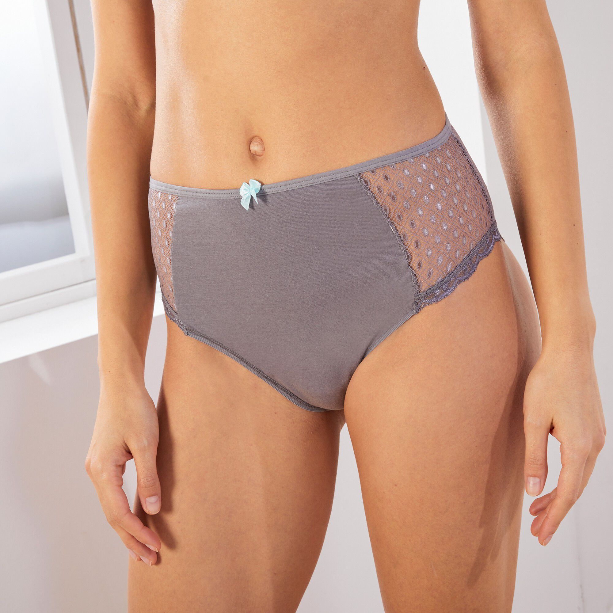 Culotte maxi dentelle coton uni Tropea