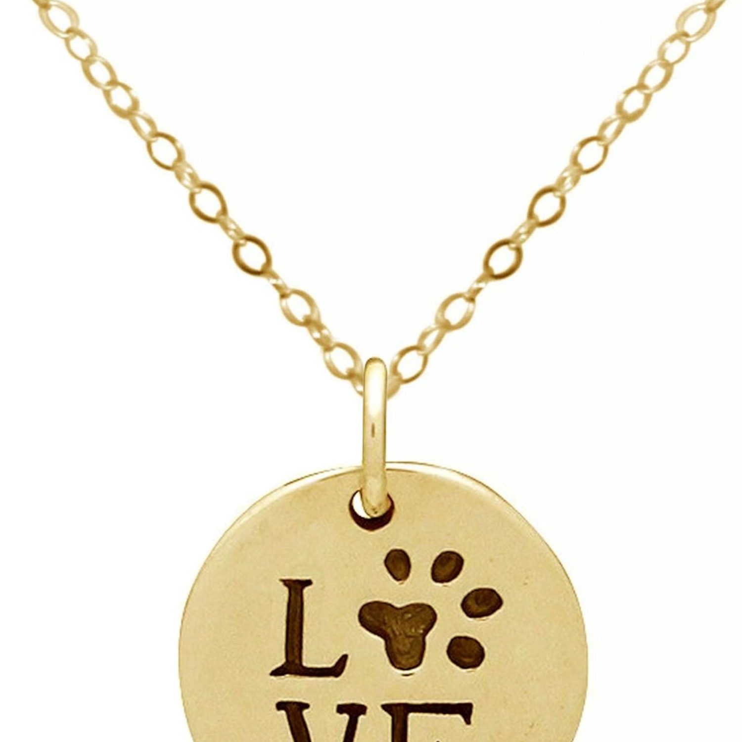 Kette mit Anhänger 'LOVE PAW: Hund. Katze. Pfote'