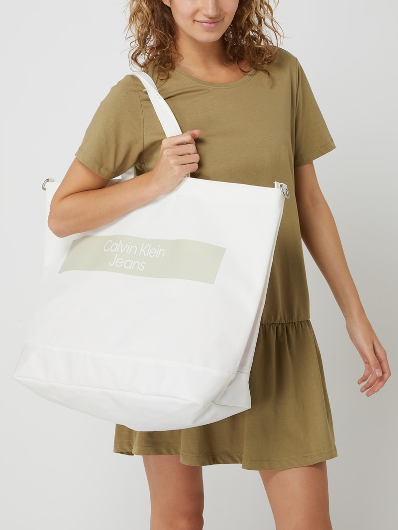 Shopper mit Logo  in weiß
