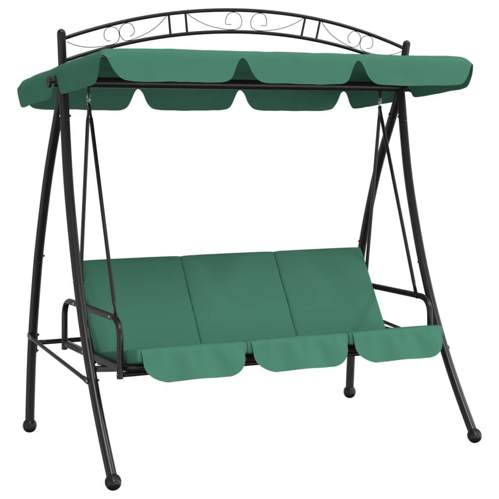 vidaXL Hollywoodschaukel Hollywoodschaukel mit Dach Grün 198 cm Stoff und Stahl, 1 tlg.