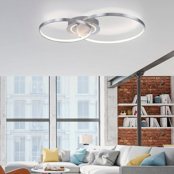 LED-Deckenleuchte ASMINA, alu