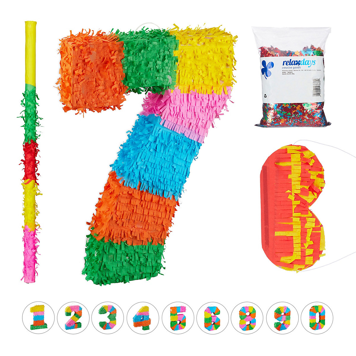 4-tlg. Pinata Set