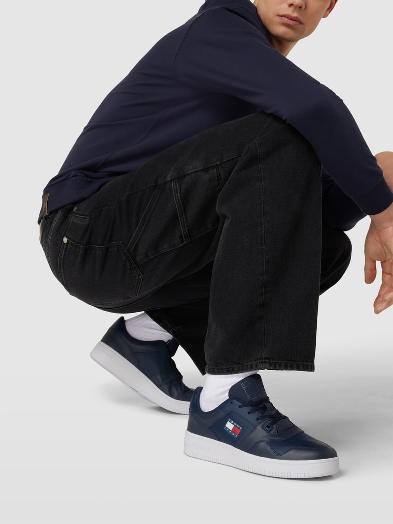 Sneaker mit Logo-Print Modell 'RETRO' in dunkelblau