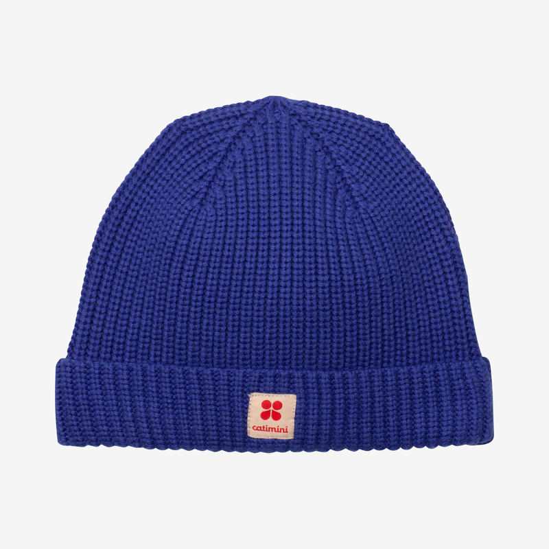 Bonnet enfant tricot côtes bleu mixte Catimini