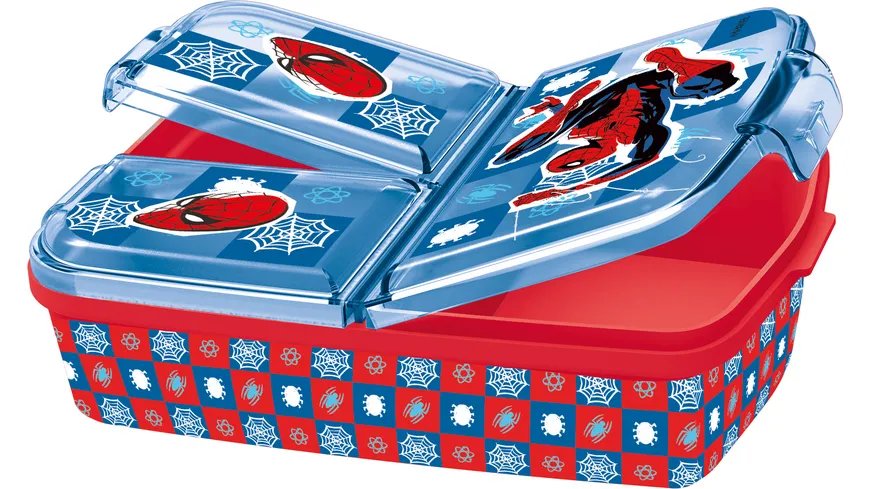 p os Handel - Spiderman - Sandwich-Box, dreigeteilt