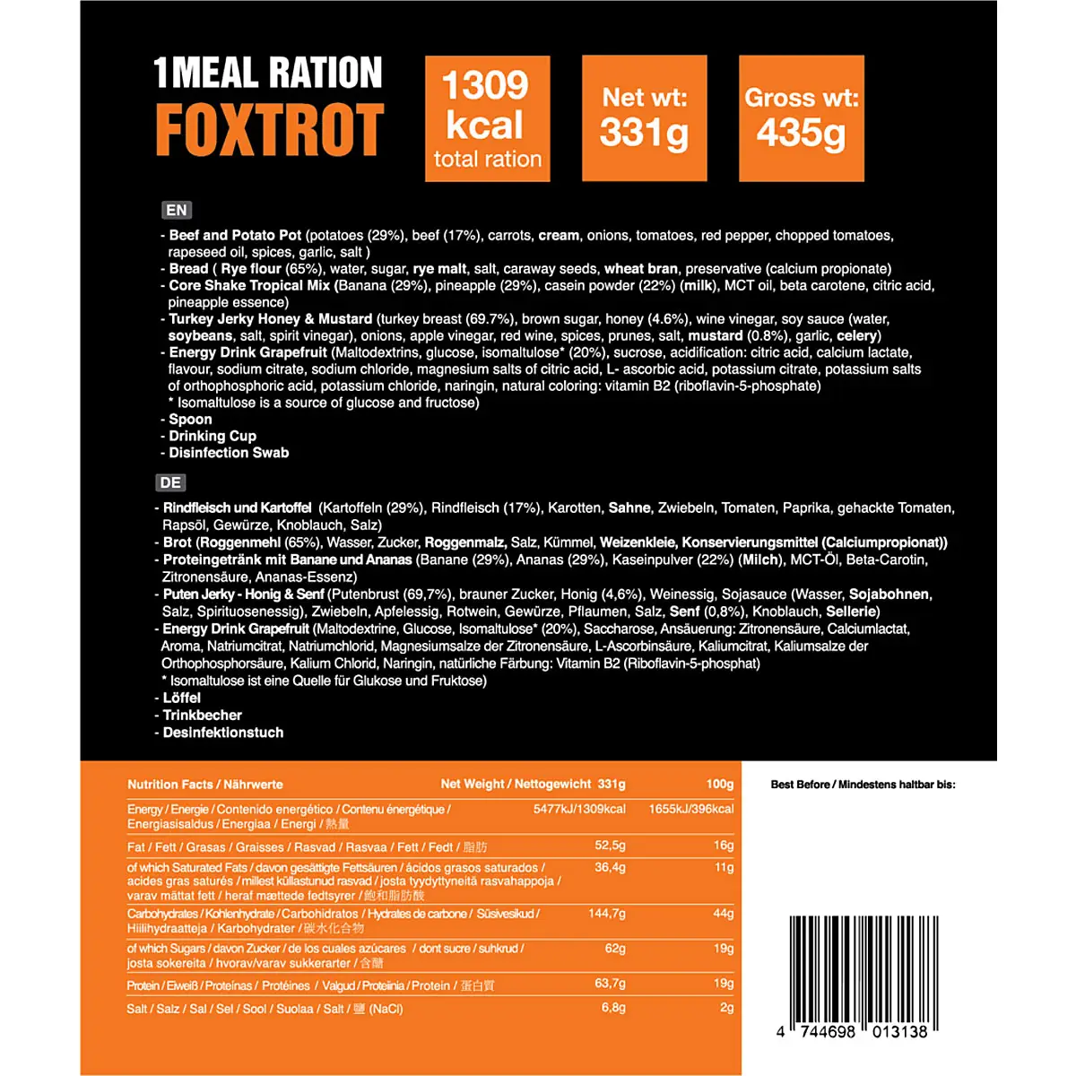 Tactical Foodpack Tagesration Foxtrot