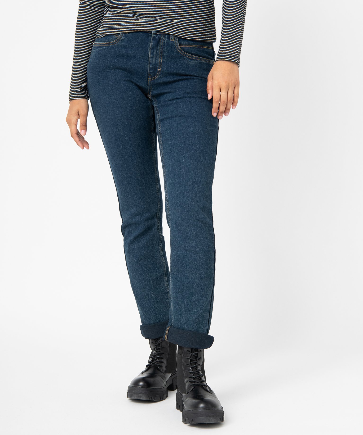 Jean femme coupe Regular brut | GEMO
