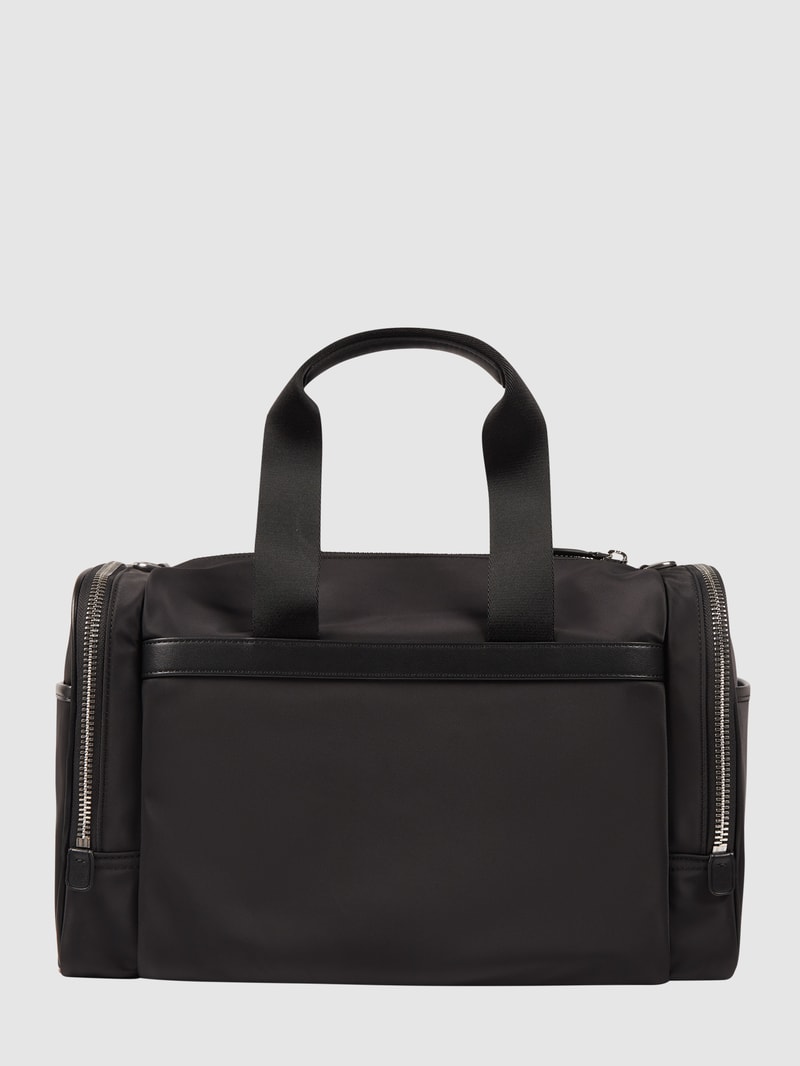 Weekender mit gummiertem Logo in schwarz