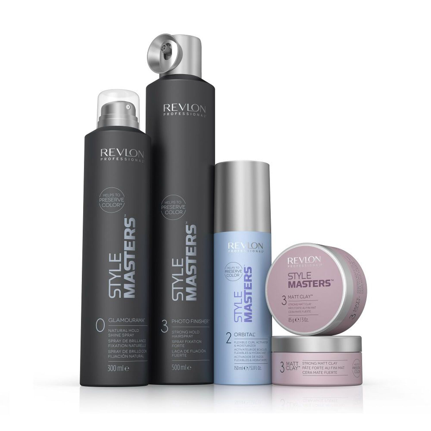 revlon professional Laque Tenue Moyenne STYLE MASTERS™ MUST-HAVES MODULAR™ - Tous Types de Cheveux - 500 ml