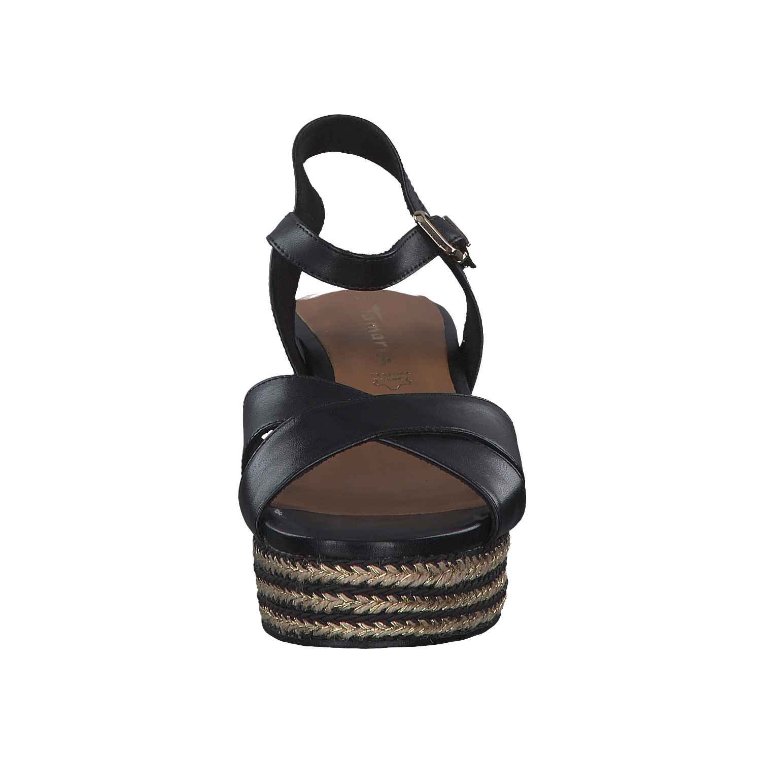 Tamaris 28001, Plateau-Sandaletten, Damen, Schwarz