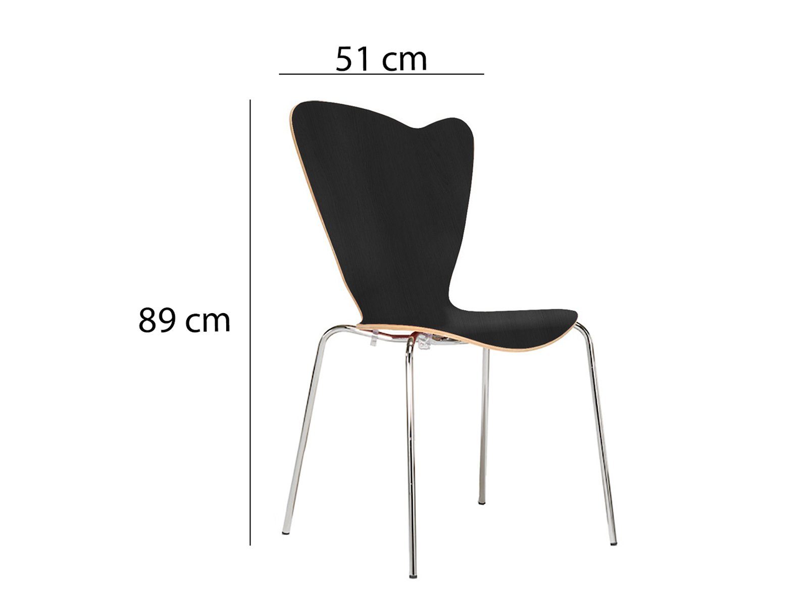Mauser Sitzkultur Stapelstuhl, ergonomisch-er Schalenstuhl Wartezimmerstuhl, Gastro Bistro-stuhl Weiß