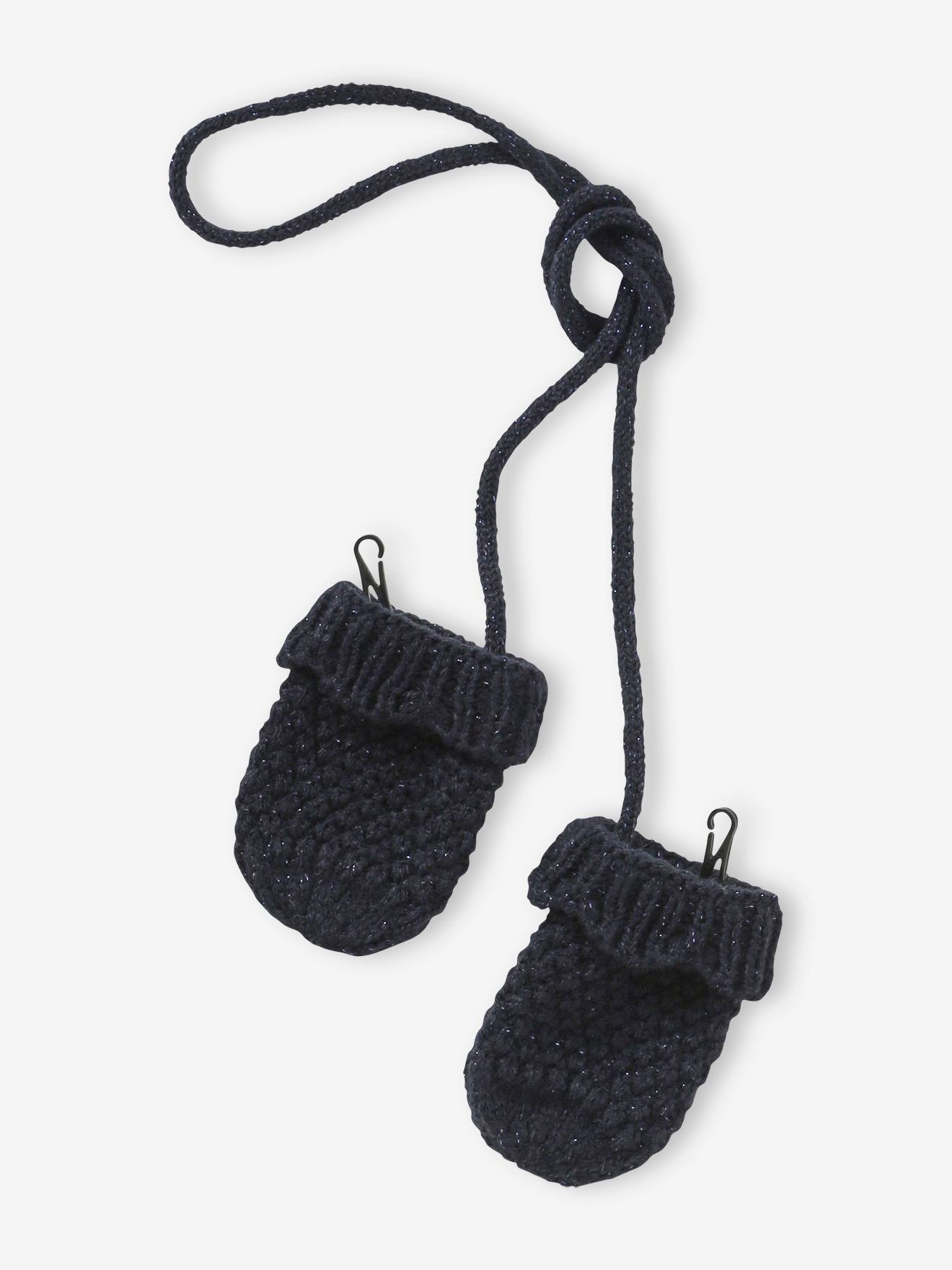 Vertbaudet Mädchen Baby-Set: Mütze, Rundschal & Fäustlinge - marine