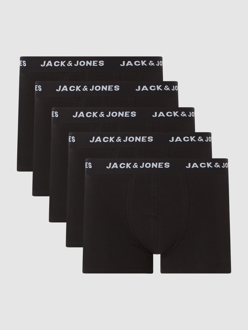 Trunks mit Stretch-Anteil im 5er-Pack Modell 'Jachuey' in schwarz